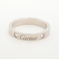 カルティエ エングレーブド 2P ダイヤ Pt950