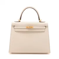 エルメス ケリー25 ヴォーエプソン ナタ ゴールド金具 ＡＢランク