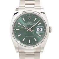 ロレックス デイトジャスト 126200 SS AT グリーン文字盤