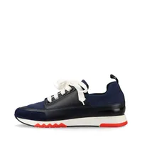 エルメス レザー×ファブリック スニーカー ネイビー ＡＢランク