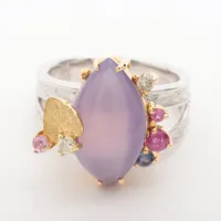 福原 佐智 色石 ダイヤ K18(YG)×K18WG