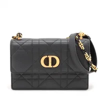 Christian Dior クリスチャンディオール カロ スモール チェーンショルダーバッグ ハンドバッグ カナージュ ホワイト レザー M9241BNGK ブラック金具 Christian Dior・バッグ・CARO カロ スモール カナージュ チェーン