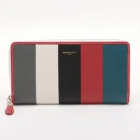 バレンシアガ 443655 レザー ラウンドジップウォレット マルチカラー ＡＢランク
