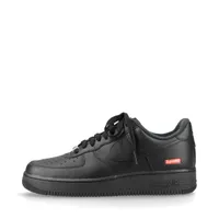 ナイキ×シュプリーム AIR FORCE 1 LOW SP レザー スニーカー ブラック ＡＢランク
