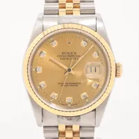ロレックス デイトジャスト 16233G SS×YG AT シャンパン文字盤
