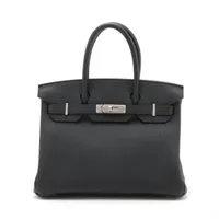 エルメス バーキン30 トゴ ブラック シルバー金具 Ｓランク