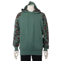 ロエベ ウール×ナイロン パーカー 19AW グリーン ＡＢランク