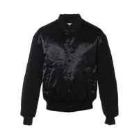 セリーヌ ウール×ナイロン ブルゾン 22AW 44 ブラック