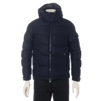 モンクレール MONTGENEVRE ウール×ナイロン ダウンジャケット 20年 ネイビー ＡＢランク