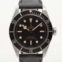 チュードル ヘリテージ ブラックベイ 79230N SS×革 AT 黒文字盤