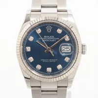 ロレックス デイトジャスト 126234G SS×WG AT 青文字盤