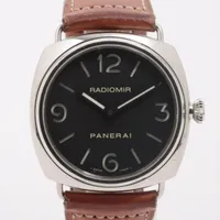 パネライ ラジオミール PAM00210 SS×革 手巻き 黒文字盤 Ｂランク