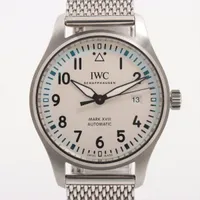 IWC パイロットウォッチ マークXVIII IW327002 SS×社外SS AT シルバー文字盤