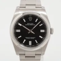 ロレックス オイスターパーペチュアル 116000 SS AT 黒文字盤 Ａランク