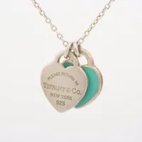 ティファニー リターントゥティファニー ダブルハートタグ 925 ネックレス シルバー ＡＢランク