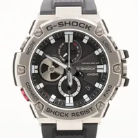 カシオ Gショック GST-B100 SS×ラバー ソーラー 黒文字盤