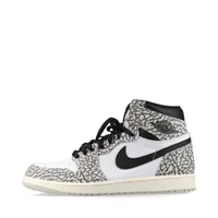 ナイキ AIR JORDAN 1 RETRO HIGH OG レザー スニーカー グレー×ホワイト Ａランク