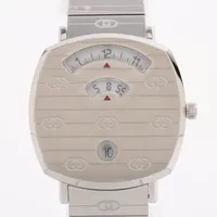 グッチ グリップ 157.4 SS QZ 白文字盤 Ａランク