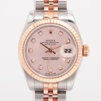 ロレックス デイトジャスト 179171G SS×PG AT ピンク文字盤