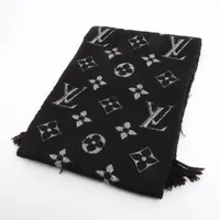 ヴィトン エシャルプ ロゴマニア シャイン M75833 ウール×シルク