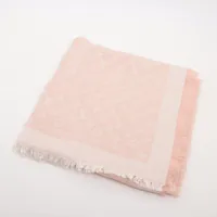 ヴィトン ショールモノグラム M72046 ウール×シルク ストール IS0197 ピンク ＡＢランク