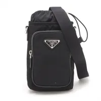 プラダ テスート ナイロン×レザー ショルダーバッグ ブラック ＡＢランク