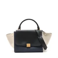 セリーヌ トラペーズ キャンバス×レザー 2WAYハンドバッグ マルチカラー ＡＢランク