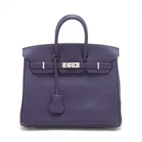 エルメス バーキン25 ヴォーエプソン ウルトラバイオレット シルバー金具