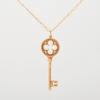 ティファニー クローバーキー ダイヤ 750(YG×WG)