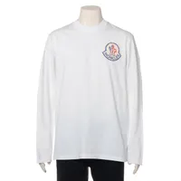 モンクレール コットン ロングTシャツ 23年 ホワイト Ａランク