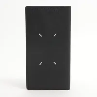 メゾンマルジェラ 4ステッチ レザー 長財布 ブラック ＡＢランク