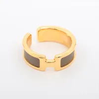 エルメス オランプ GP×革 イヤーカフ エトゥープ×ゴールド Ａランク