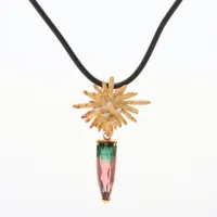 山崎裕見子 トルマリン ダイヤ K18(YG)