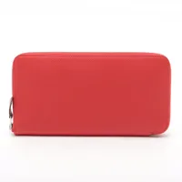 エルメス アザップロングシルクイン ヴォーエプソン レッド シルバー金具 Ａランク