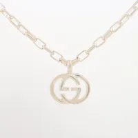 グッチ インターロッキングG 925 ネックレス シルバー ＡＢランク