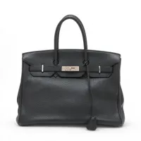 エルメス バーキン35 トリヨンクレマンス ブラック シルバー金具
