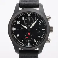 IWC パイロットウォッチ トップガン IW389001 TI×CE×革 AT 黒文字盤 B