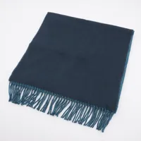 売り尽くし【美品】カシミヤマフラー ボルドー エルメス HERMES エルメス マフラー ストール ボルドーxネイビー カシミヤ