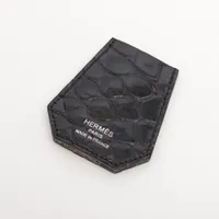 エルメス クロシェット ボックスカーフ ネックレス ブラック A