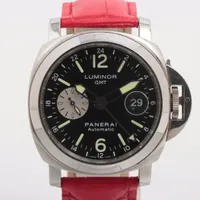 パネライ ルミノールGMT PAM00088 SS×社外革 AT 黒文字盤