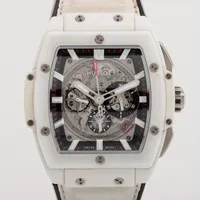 ウブロ スピリットオブビックバン 601.HX.0173.LR CE×革×ラバー AT スケルトン文字盤