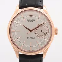 ロレックス チェリーニ 50515 PG×革 AT シルバー文字盤