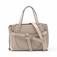 ロエベ ゲートトップハンドル ミニ レザー 2WAYハンドバッグ ベージュ ＡＢランク