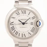 カルティエ バロンブルー ドゥ カルティエ 33mm W6920071 SS AT シルバー文字盤 ＡＢランク