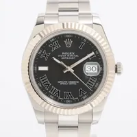 ロレックス デイトジャスト 116334 SS×WG AT 黒文字盤