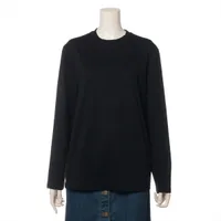 ジルサンダー コットン ロングTシャツ 24SS ブラック Ａランク