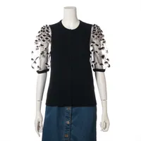 ヴァレンティノ ウール×カシミヤ カーディガン ブラック ＡＢランク