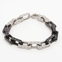 ヴィトン ブレスレット チェーン モノグラム M00687 GP ブレスレット LE4263 ブラック×シルバー