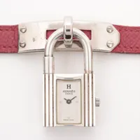 エルメス ケリーウォッチ 925×革 QZ シルバー文字盤