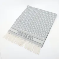ディオール オブリーク 25CDO3091093 カシミヤ マフラー グレー ＡＢランク